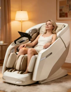 Robotic Arm Independently Heats to 170° Can Recline 4D Dual Movement Core Health Relaxation Massage Chair