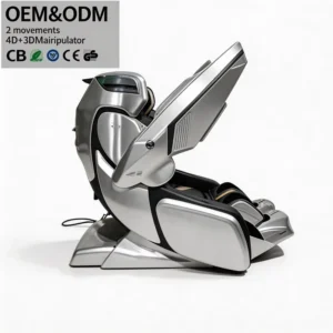Robotic Full Body 4D Zero Gravity Foldable Heated Massage Chair with Airbags Infrared Physiotherapy Luxury Design