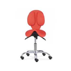 Rolling Salon Stool Swivel Hydraulic Saddle Chair Chromed Steel Leather for Tattoo SPA Beauty Massage Hairdresse