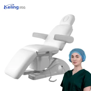 Rotating Beauty Bed Luxurious PVC Leather Massage Bed Medical Facial Spa Treatment Electric Beauty Chair