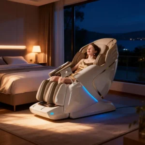 SN T80 China Advanced Smart Massage Chair Voice Control Heated Massaging Luxury Large Sized SL Rail Space Cabin Living Room Sofa