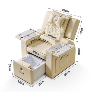 SPA Pedicure Chair with USB Charging and Adjustable Recliner for Salon Furniture