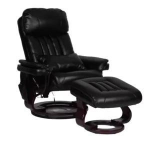 SX 7990 PU Dark Reddish Brown Wood Frame 6 Point Position Massage Chair Waist Rest for Living Room Bedroom Home Office Leisure