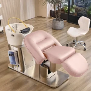 Salon Furniture Comfortable Electric Hairdressing Massage Chair Hair Washing Bed Shampoo Chair with Bowl