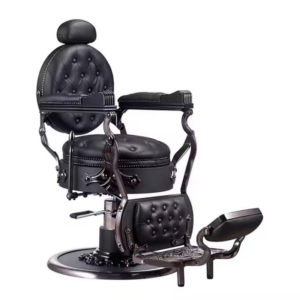 Salon Hairdresser Gold Chrome Vintage Men Barber Chair