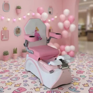 Salon Nails Children Princess Pedicure Spa Chair with Pipeless Jet System Reclining Seat & Automatic Drainage