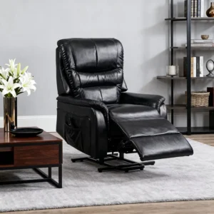 Sans High End Modern Design Dark Brown PU Leather Adjustable Elderly Massage Recliner Lift Chair with Metal Frame