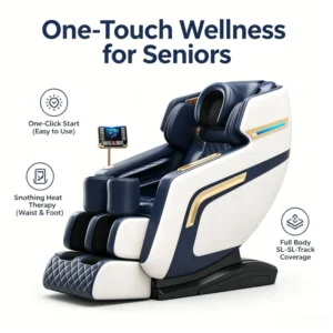 Simple Operation Full Body Electric Massage Chair with SL Track Warm Heat Therapy for Elderly Wellness