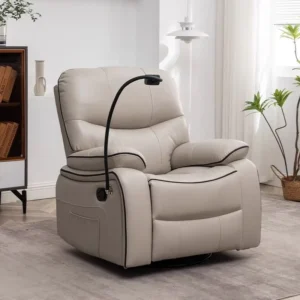 Single Modern Minimalism Electric Reclining Rocking Chair with Massage USB Lighting Luxury Small Sofa