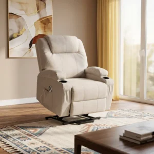 Single Seater with Heat Therapy and Infinite Positions Ergonomic Massage Recliner Chair Riser Chair