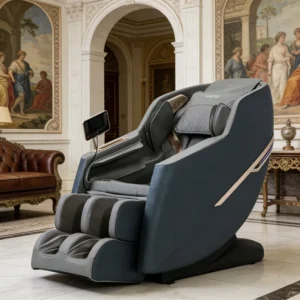 Slate Blue Smart Luxury Massage Chair Home Automatic Zero Gravity Space Capsule with LCD Touch Screen Customizable Color