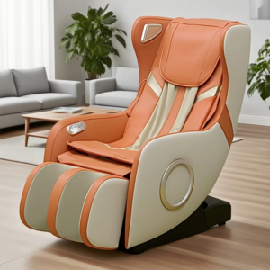 Small Electric Barber Armchair with PU Leather Whole Body Comfort Massage Chair