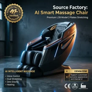 Smart AI Voice Control Massage Chair Full Body Zero Gravity Recliner with Bluetooth Speaker for Home & Office