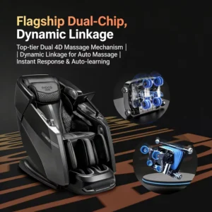 Smart Dual Core 4D Massage Chair with Biometric Scan and 7 Day Health Tracking AI Auto Adjust OEM Factory