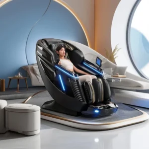 Smart Electronic Portable 4D Full Body Zero Gravity Massage Chair That Connects to Your Smartphone