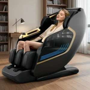 Smart Foldable Full Body Massage Chair Zero Gravity Electric Heating Portable PU Leather Back Massager Health Care
