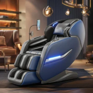 Smart Home Portable Full Body Zero Gravity Dual Core Massage Chair with Hot Compress and Foot Massage
