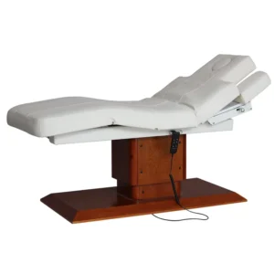 Solid Wood Cosmetic Beauty Facial Bed Reclining Aesthetic Bed Table Electric Spa Treatment Bed Camilla Masaje