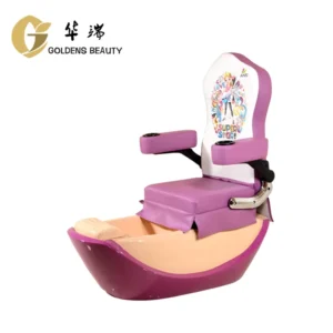 Spa Children’s Soft Purple PU Leather Beauty Salon Massage Foot Therapy Chair With Bowl
