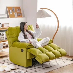 Space Capsule Modern Fabric Upholstery Electric Massage Reclining Rocking Chair with Lift Function Single Leisure Sofa