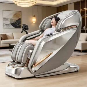 Modern Intelligent Luxury AI Voice Control Central Knob and Large Screen Widened Seat for All Family Members Massage Chair