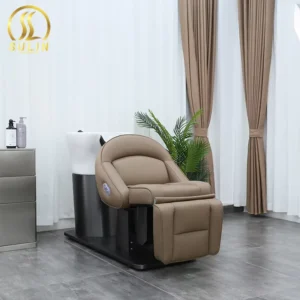 Sulin Factory Luxury Beauty Salon Head Spa Shampoo Basin Massage Chair Shampoo Bed Electric Adjustment