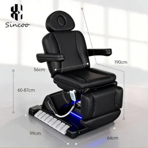 Synthetic Leather Spa Salon Beauty Bed Electric Lifting Facial Beauty Massage Chair for Hotel Use