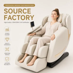 Taijixaing 3D Zero Gravity Luxury Home Electric Full Body Automatic Massage Chair with SL Guide for Body Relaxation
