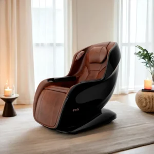 Top Grain Cowhide Fatigue Relief Full Body Massage Chair with Heat Therapy for Leg and Lumbar