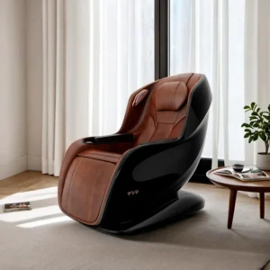 Top Grain Cowhide Full Body Massage Chair with Heat Therapy for Leg and Lumbar