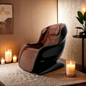 Top Grain Cowhide Muscle Pain Relief Full Body Massage Chair with Heat Therapy for Leg and Lumbar