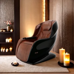 Top Grain Cowhide Muscle Pain Relieve Full Body Massage Chair with Heat Therapy for Leg and Lumbar