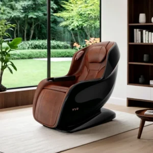 Top Grain Cowhide Muscle Relaxation Full Body Massage Chair with Heat Therapy for Leg and Lumbar