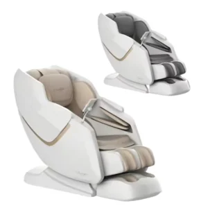 Two Color Luxury Massage Chair (Quicksand Gold Loose Smoke Gray) with 128cm POM Rail for Modern Minimalist Home