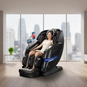 VCT 129 Recliner Massage Chair with Foot Roller 3D Jade Movement AI Voice Command SL Track Function Full Body
