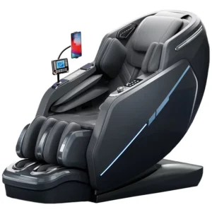 VCT K11 Modern Luxury 3D Zero Gravity Heating Hot Compress Massage Chair PU Leather Air Pressure Bluetooth System OEM ODM