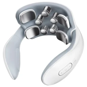 VTT Electric Mini Portable Pulse Pain Cervical EMS U Shaped Smart Shoulder Massager Comfier and Back With Heat Neck Massager