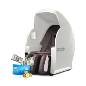 Vending Massage Chair with QR Code Vending for Coins Bills Cards for Body Application