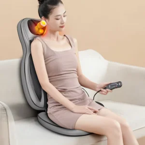 Vibration and Heat Massager Neck Shoulder Massage Heating Pad Foldable Electric EMS Massager Pad