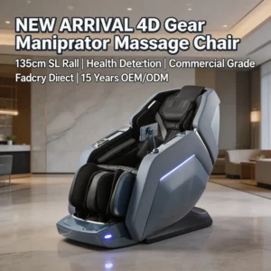 YJ L36 4D Zero Gravity Massage Chair Full Body Foot Roller Hot Compress 135cm SL Rail Intelligent Voice Control Musical Function