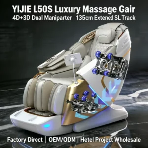 YJ L50S 4D 3D Dual Core Massage Chair Commercial Use SL Track Zero Gravity Recliner for Hotel Spa