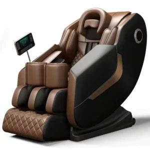 YS C06 Modern AI Style Shiatsu Massage Chair Full Body 4D Zero Gravity Therapy Heat Touch Foldable PU Leather HiFi Bluetooth