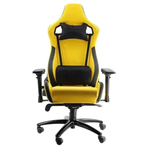 Yellow and Black PVC Racing Car Seats Gamer Chair Ergonomic Mould Foam Gaming Computer E sports Chair With Frog Tilt Mechanism