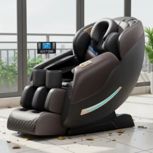 Zero Gravity 4D SL Track Full Body Massage Chair Airbag Massage Touch Control Back Heat Foot Roller with Bluetooth