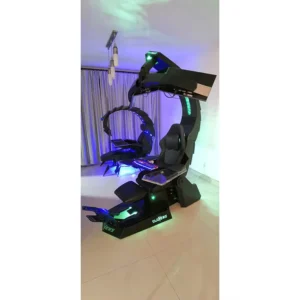Zero Gravity Computer Cockpit Racing Rgb Unicorn Chair with Heat and Massage Support 3 Screens