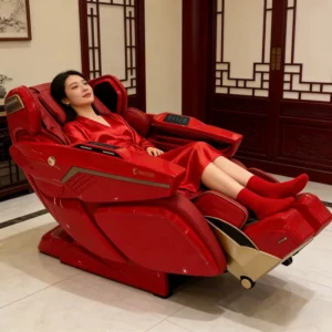 Zero Gravity Full Body Heating PU Leather Airbag Foot Neck Back Shiatsu Roller Home Office Recliner Massage Chair