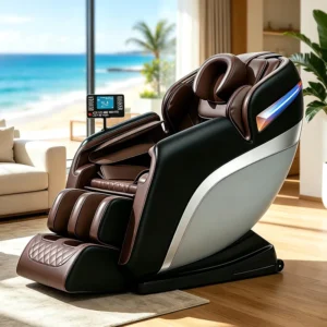 Zero Gravity Full Body Massage Chair Heating Bluetooth Intelligent Voice Control for Home Office Relaxation