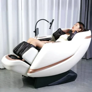 Zero Gravity System Massage Chair Black PU Leather Full Body Smart 4D Massage Chair