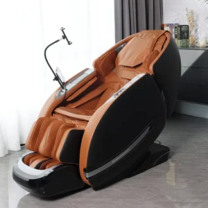 Zero Gravity System Massage Chair Black PU Leather Full Body Smart 4D Massage Chair